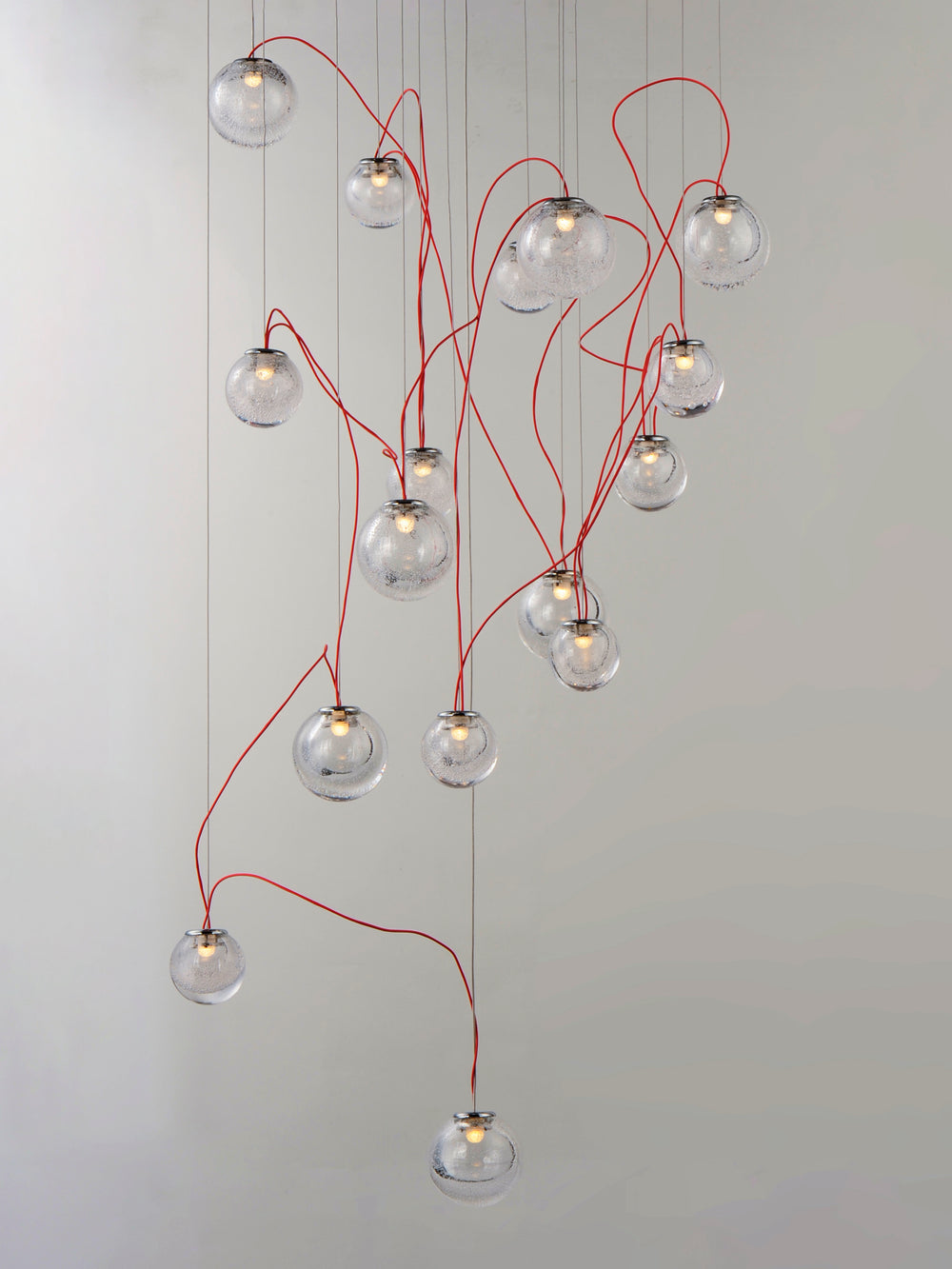 Bobble 16-Light LED Pendant by ET2 Lighting, styled view 1