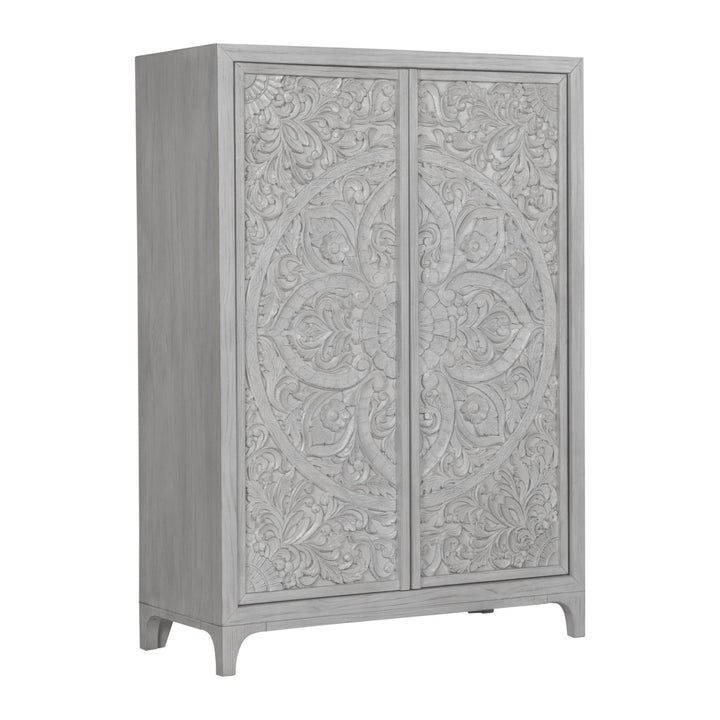 Boho Chic Wardrobe Chest by Modus in Washed White — on a white background