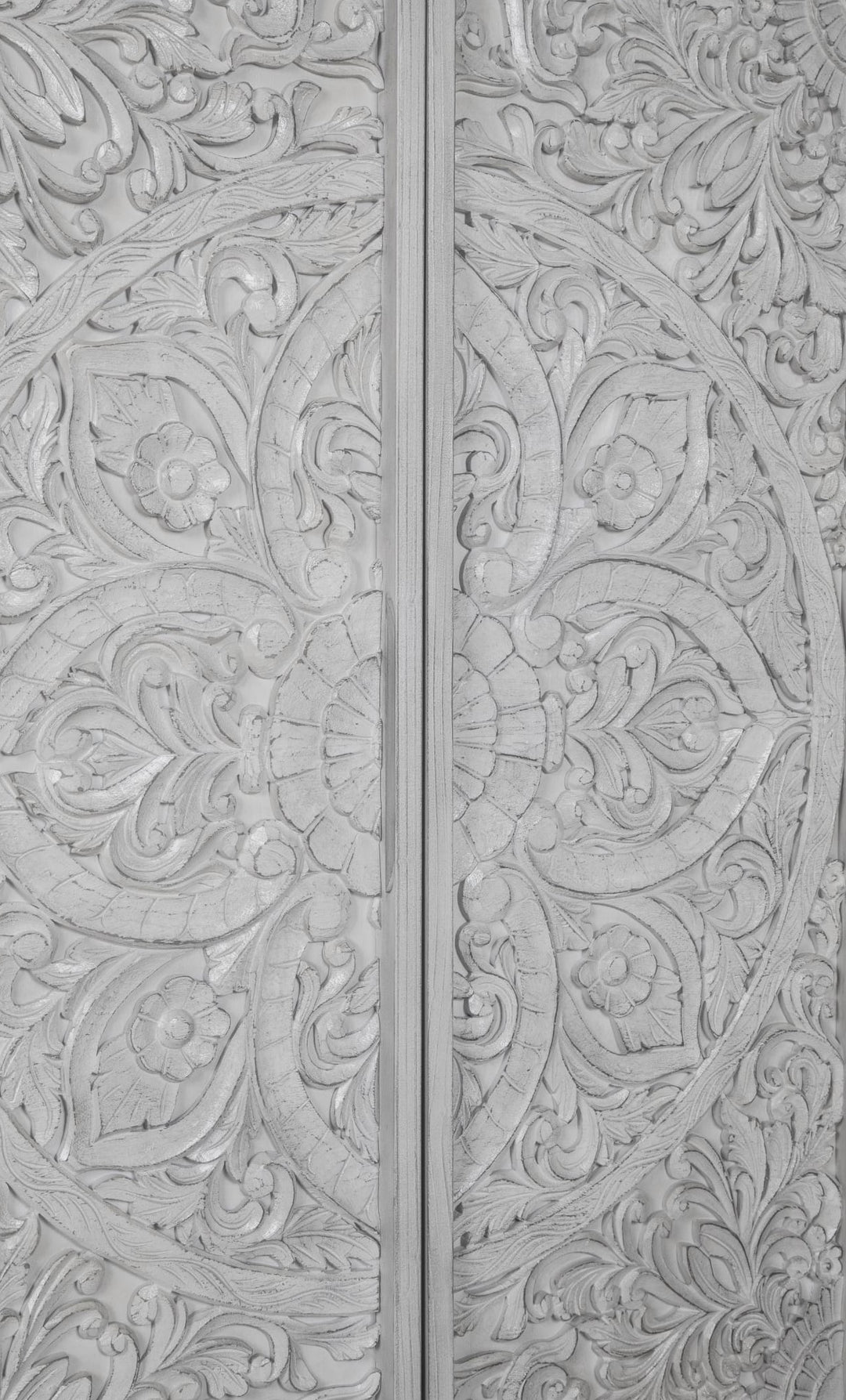 Boho Chic Wardrobe Chest in Washed White — detail view