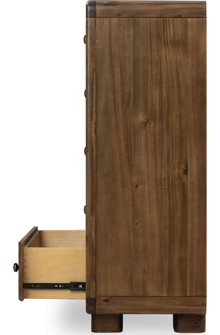 Boka Five Drawer Chest in Impala — side view