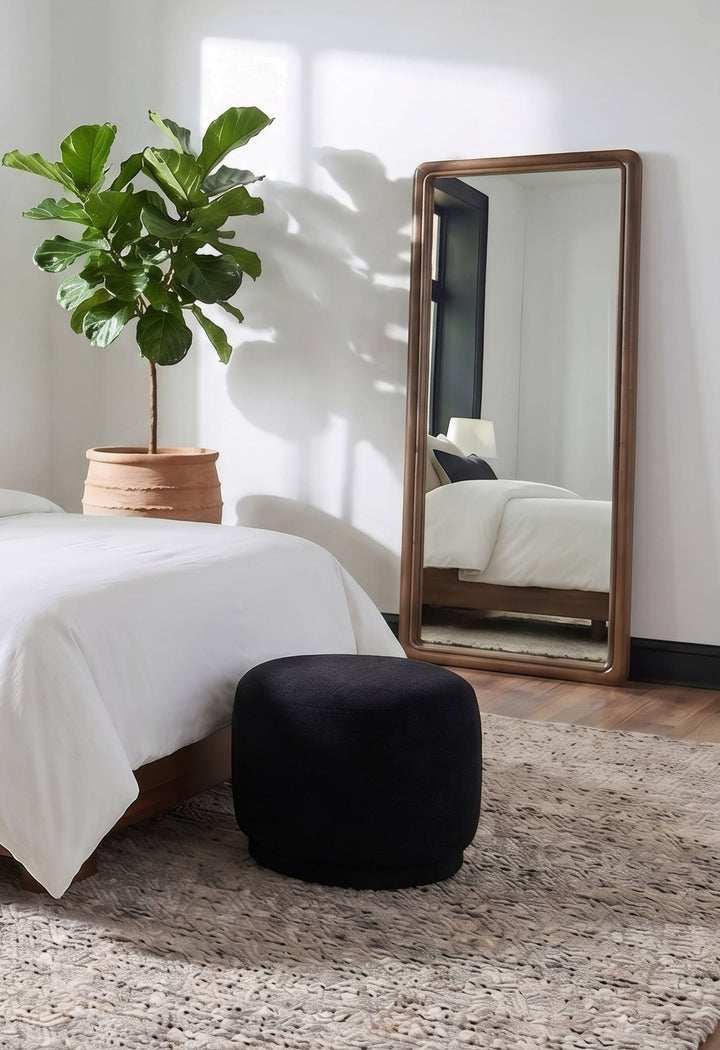 Boka Floor Mirror in Impala — styled in a room