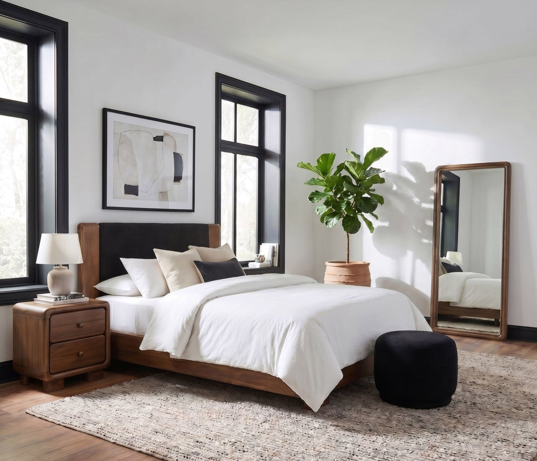 Boka Floor Mirror in Impala — styled in a room
