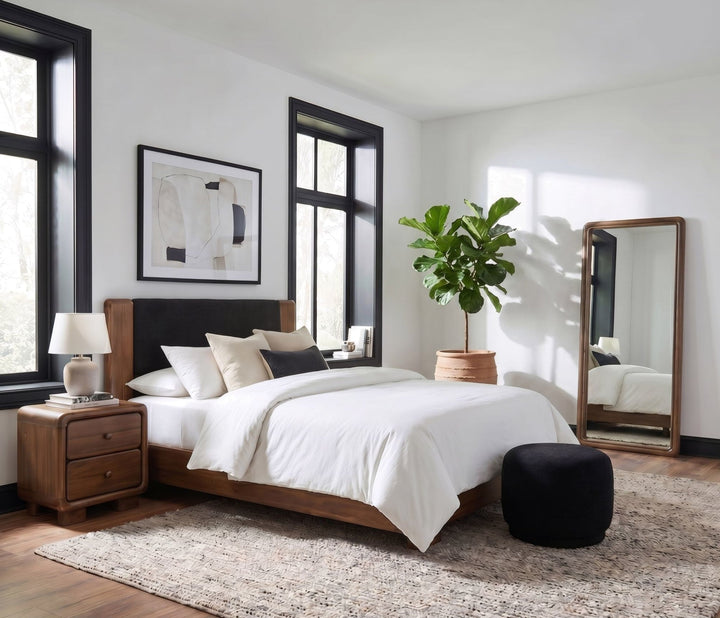 Boka Floor Mirror in Impala — styled in a room