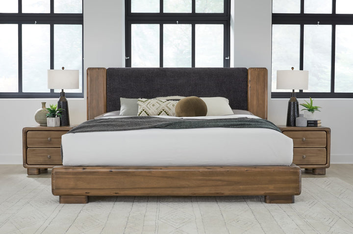 Boka Two Drawer Nightstand in Impala — in a bedroom setting