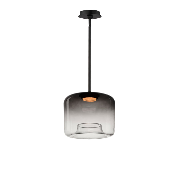 Bombona 12" x 10" LED Pendant by ET2 Lighting in Black, front view