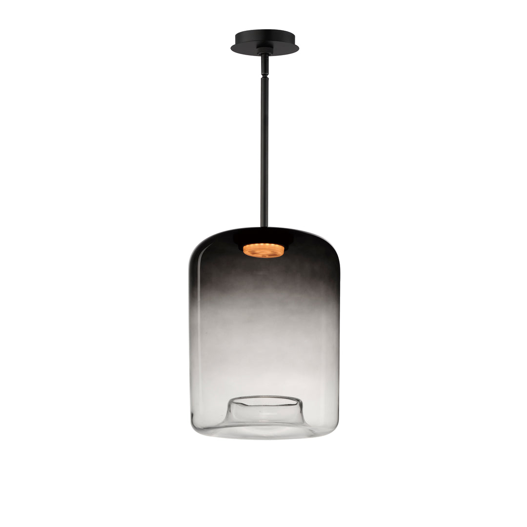 Bombona 12" x 16" LED Pendant by ET2 Lighting in Black, front view