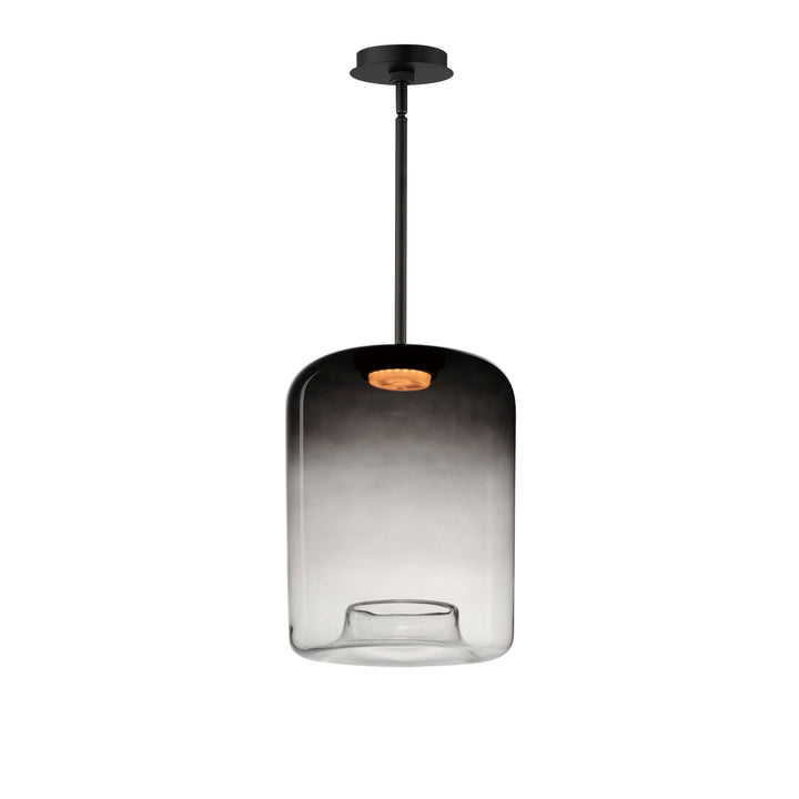 Bombona 12" x 16" LED Pendant by ET2 Lighting in Black, front view