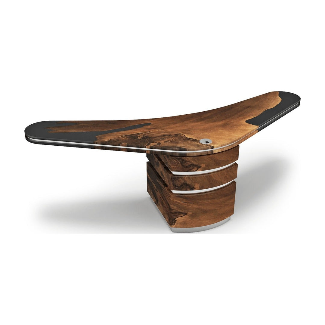 Boomerang Walnut Wood Desk Arditi Collection