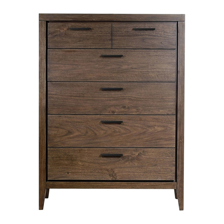 Boracay Five Drawer Chest by Modus in Wild Oats Brown — on a white background