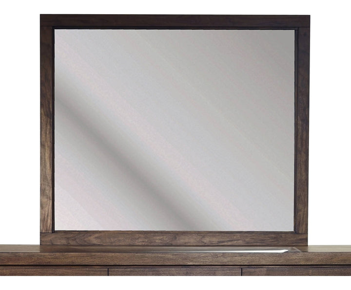Boracay Landscape Mirror in Wild Oats Brown — on a white background