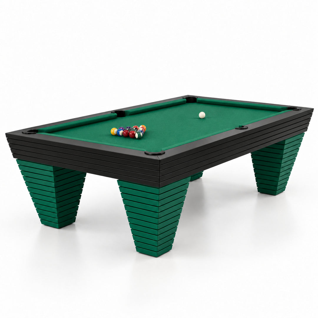 Boulder pool table - Emerald &amp; Black 
