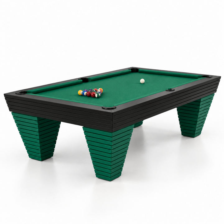 Boulder pool table - Emerald &amp; Black 