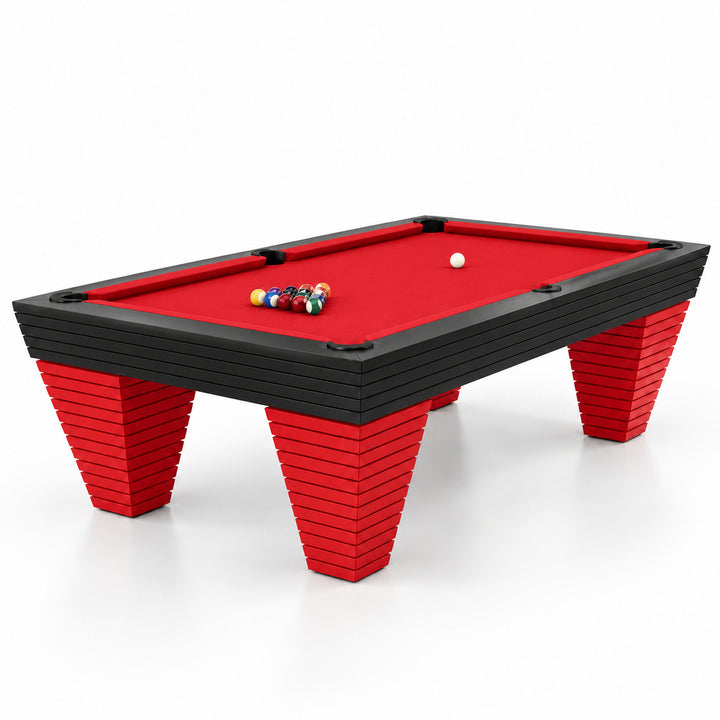 Boulder pool table - Racing Red &amp; Black 