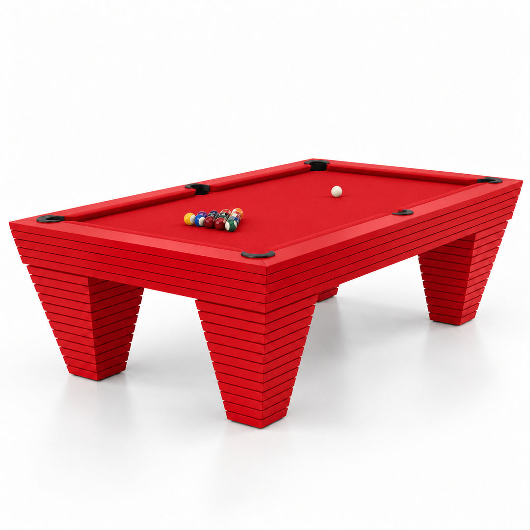 Boulder pool table - Solid Racing Red 