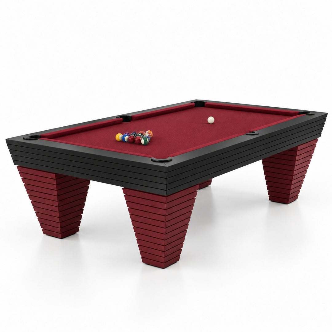 Boulder pool table - Oxblood &amp; Black 