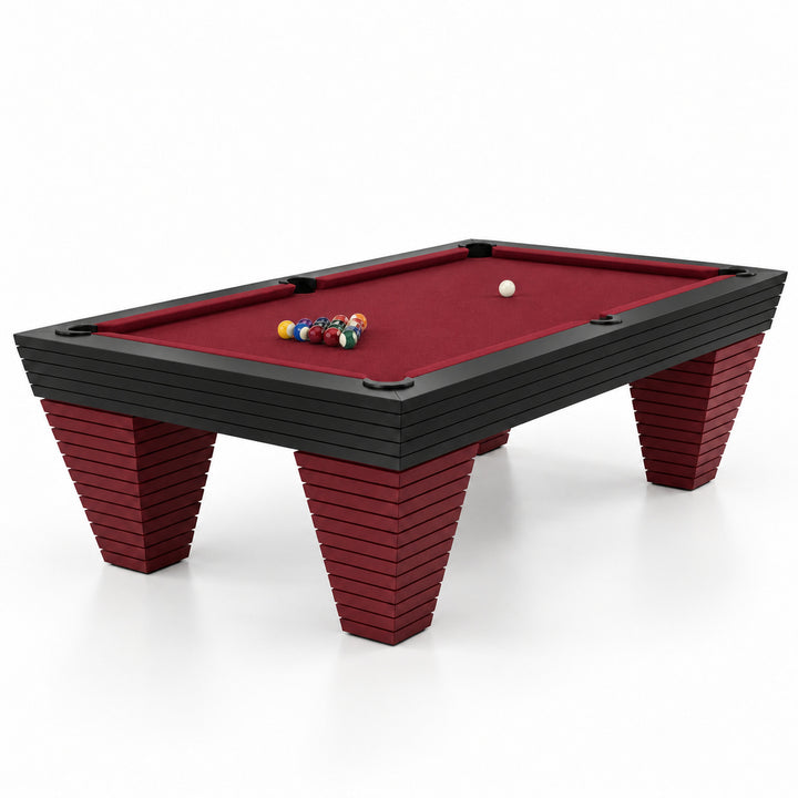 Boulder pool table - Oxblood &amp; Black 