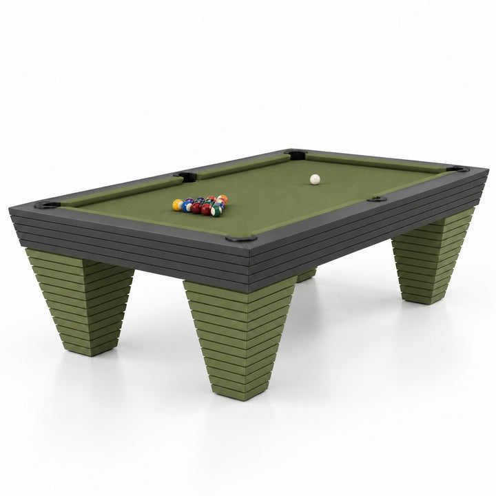 Boulder pool table - Olive &amp; Charcoal 