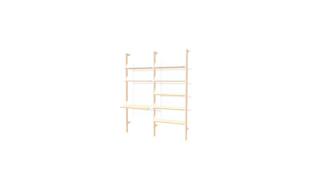 Branch-2 Shelving Unit with Desk by Gus Modern on white background