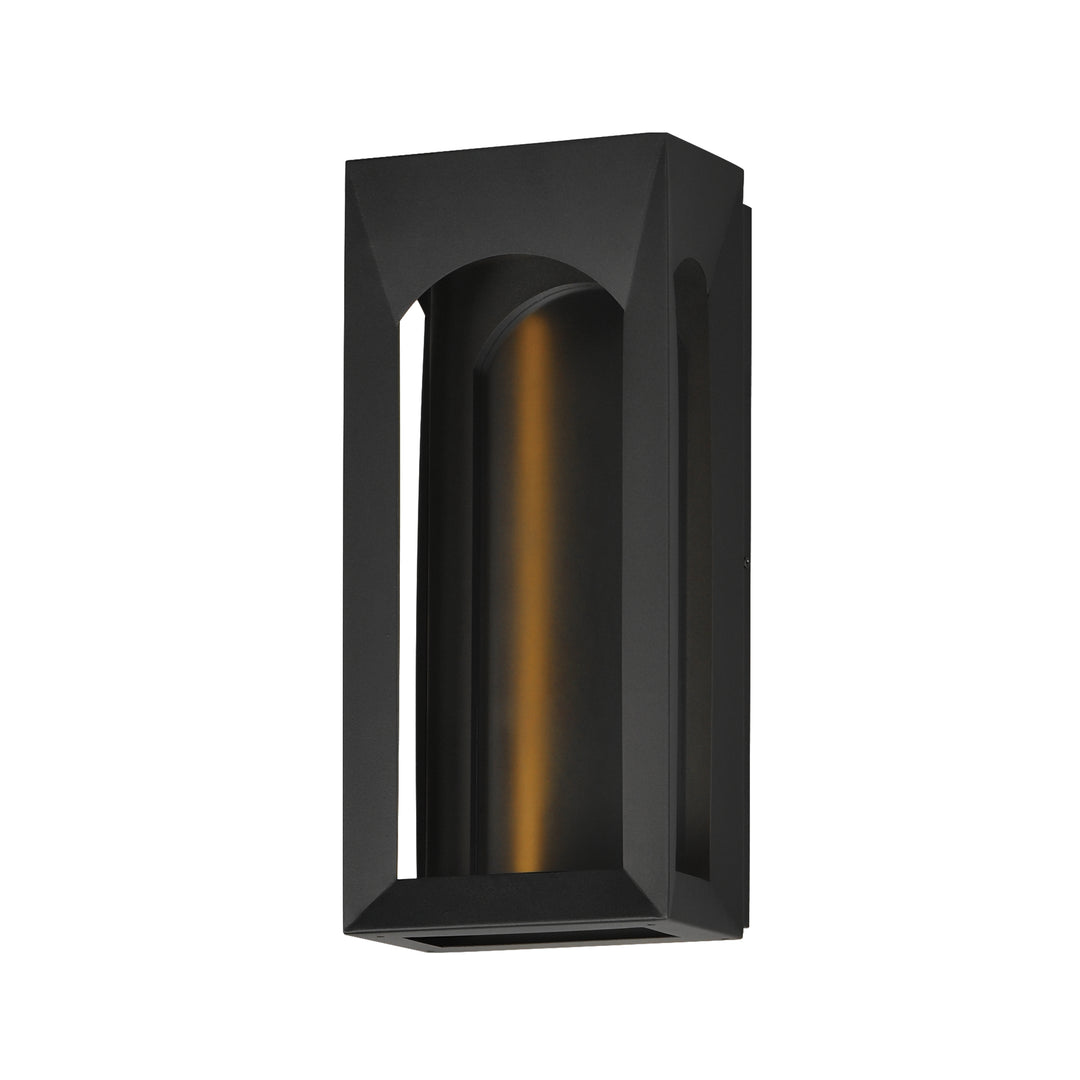 Brasilia Large LED Outdoor Sconce by ET2 Lighting in Black, front view