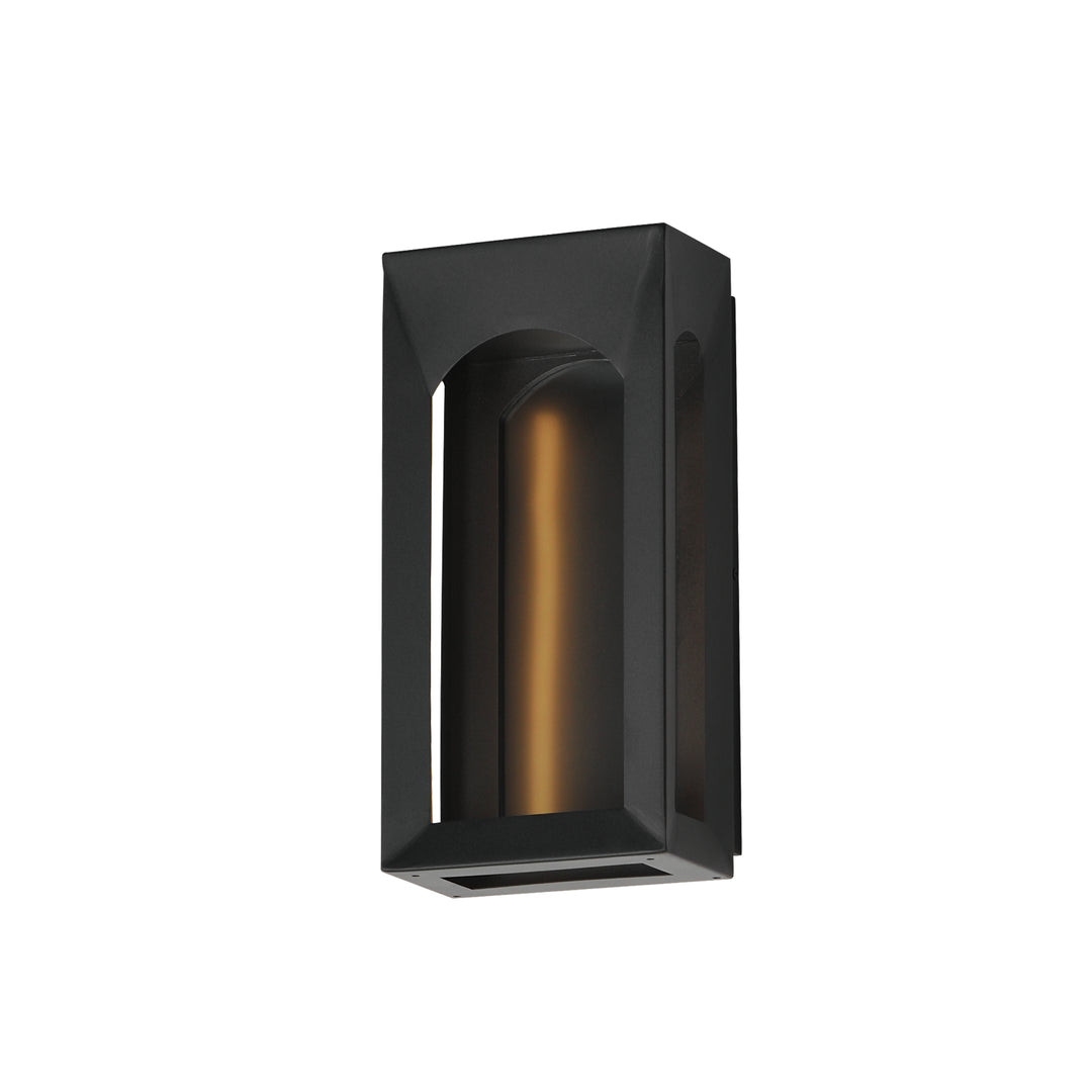 Brasilia LED Outdoor Sconce by ET2 Lighting in Black, front view