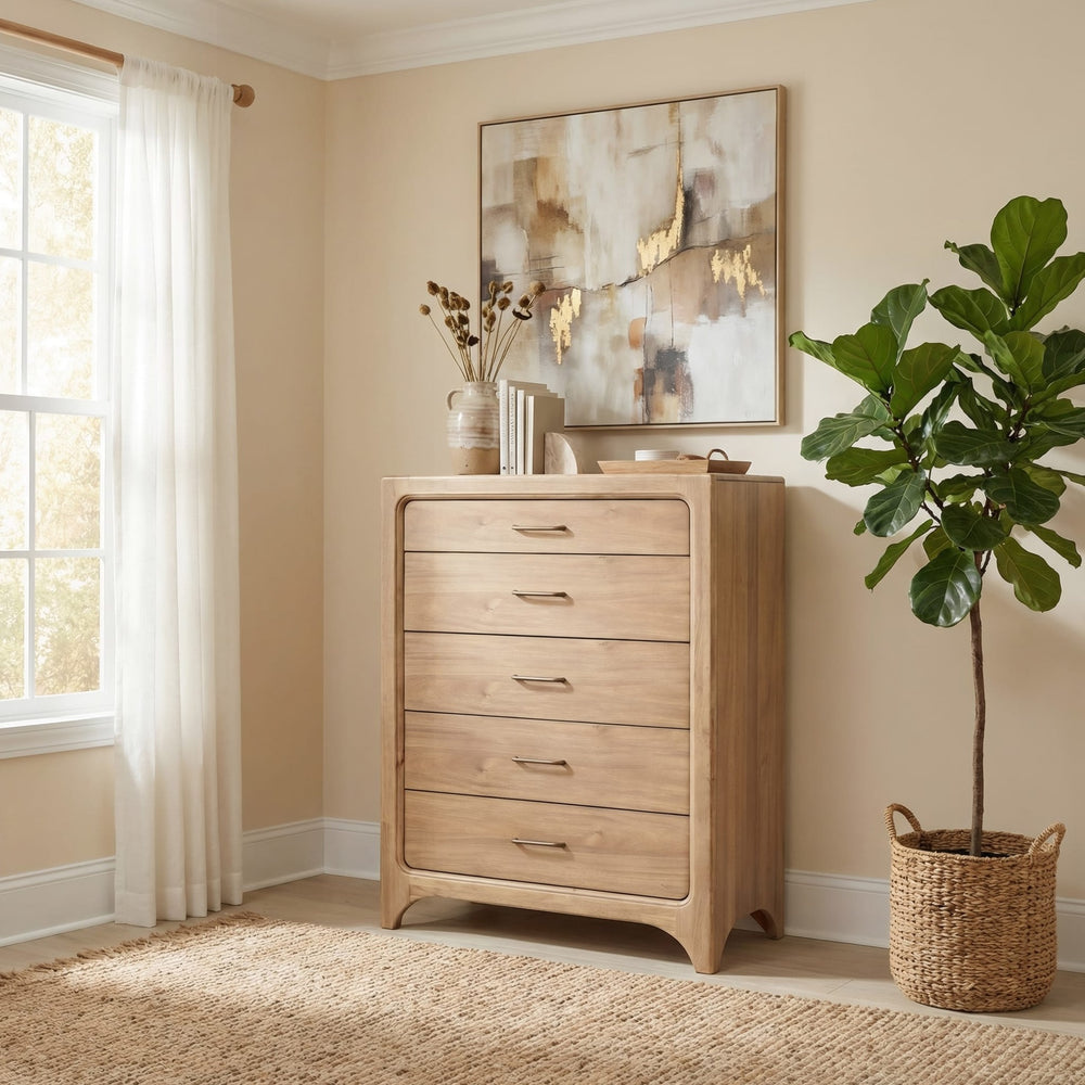 Brentwood Chest in Brioche — styled in a room