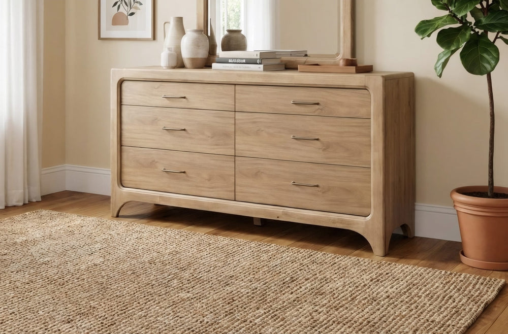 Brentwood Dresser in Brioche — styled in a room