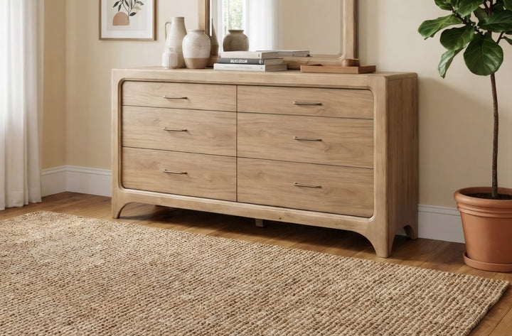 Brentwood Dresser in Brioche — styled in a room