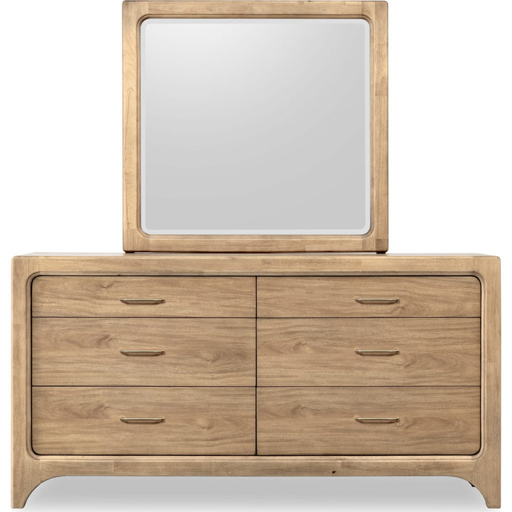 Brentwood Dresser in Brioche — on a white background with the matching mirror (sold separately)