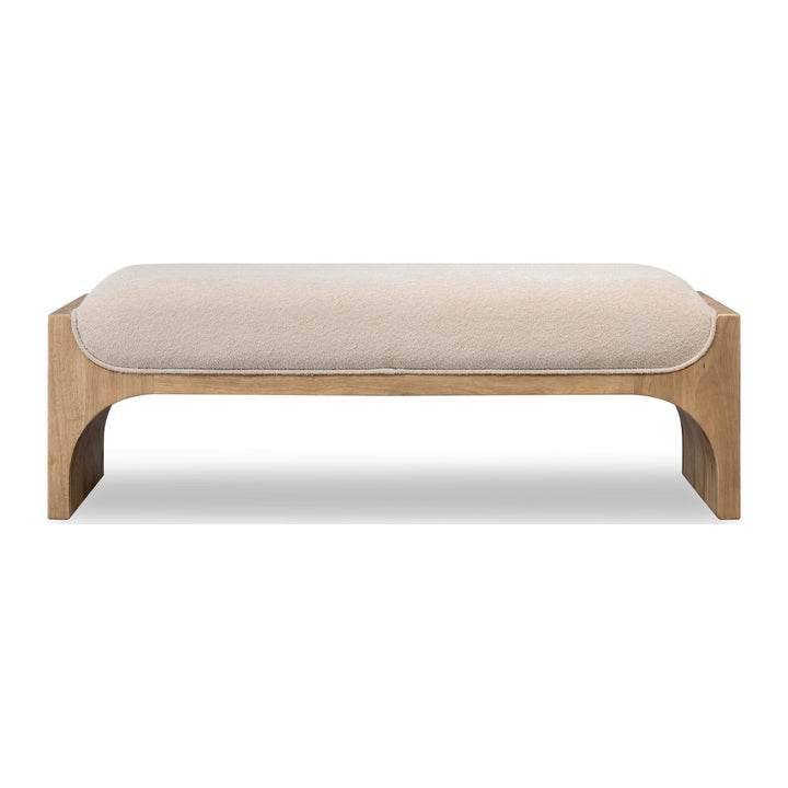 Brentwood Upholstered Bench by Modus in Brioche — on a white background