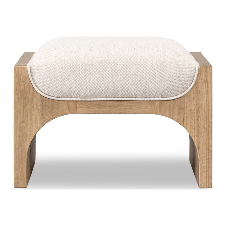 Brentwood Upholstered Ottoman by Modus in Brioche — on a white background