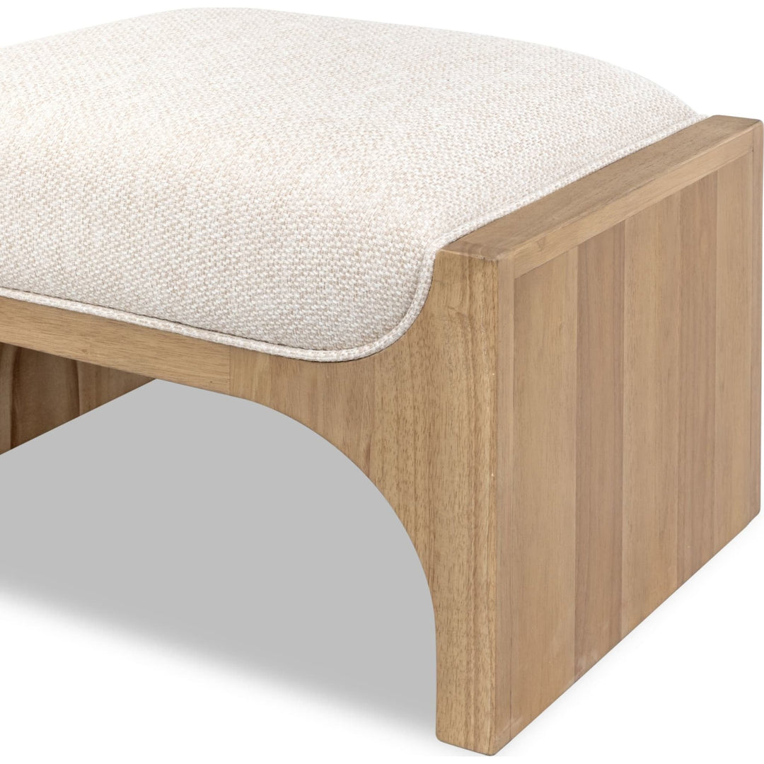 Brentwood Upholstered Ottoman in Brioche — detail view