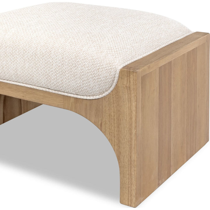Brentwood Upholstered Ottoman in Brioche — detail view