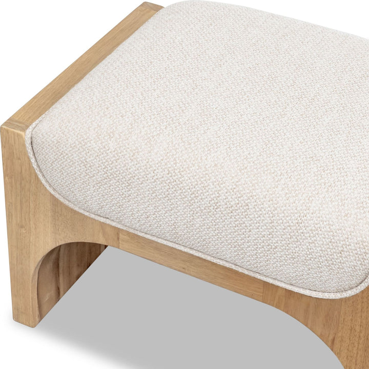 Brentwood Upholstered Ottoman in Brioche — detail view