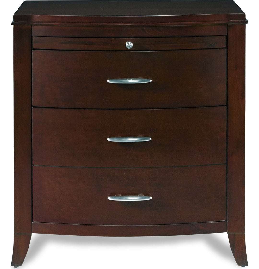 Brighton Charging Station Nightstand in Cinnamon — on a white background