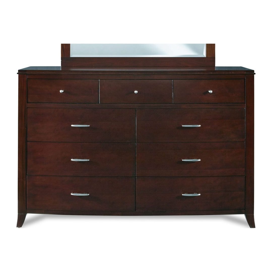 Brighton Nine Drawer Dresser by Modus in Cinnamon — on a white background