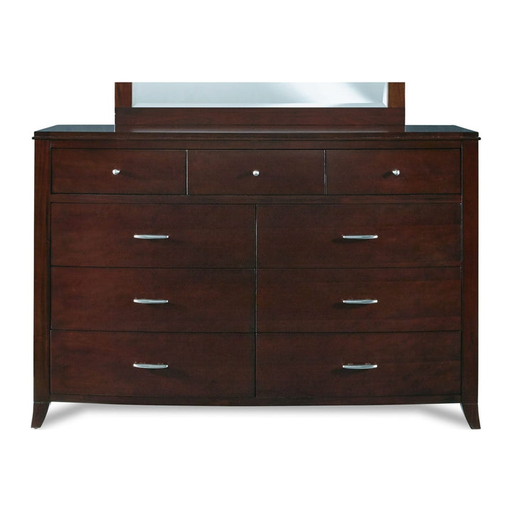 Brighton Nine Drawer Dresser by Modus in Cinnamon — on a white background