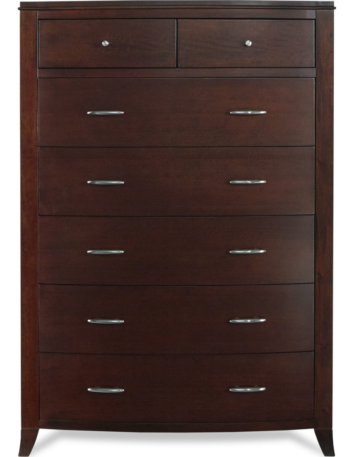 Brighton Seven Drawer Chest in Cinnamon — on a white background