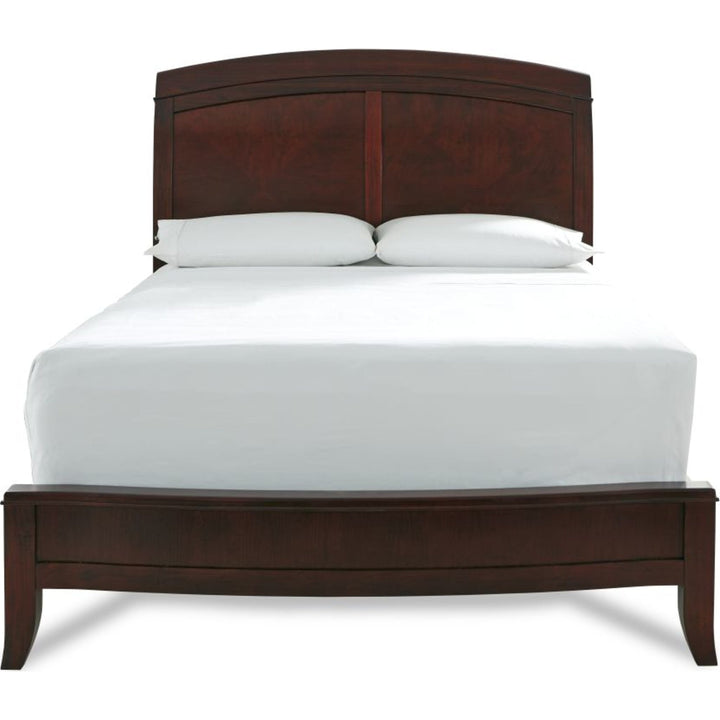 Brighton Wood Sleigh Bed in Cinnamon — white background, front view