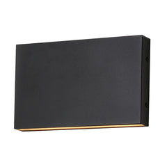 Brik 12" LED Wall Sconce by ET2 Lighting in Black, front view