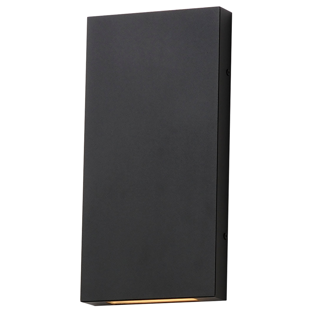 Brik 14" LED Wall Sconce by ET2 Lighting in Black, front view