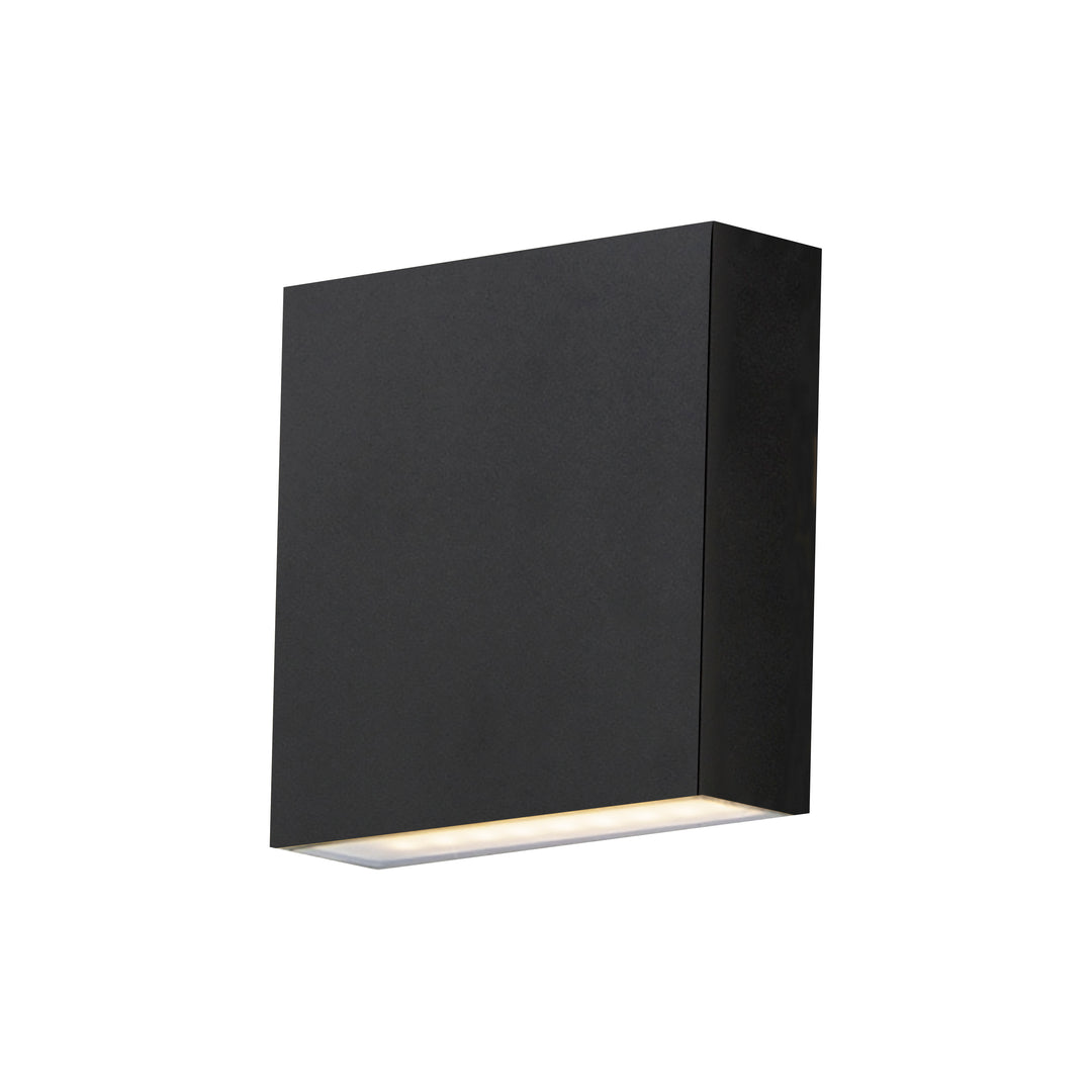 Brik 4.75" LED Outdoor Wall Sconce by ET2 Lighting in Black, front view