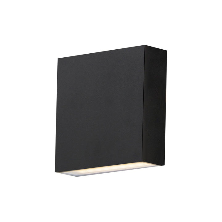 Brik 4.75" LED Outdoor Wall Sconce by ET2 Lighting in Black, front view
