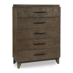 Broderick Five Drawer Chest by Modus in Wild Oats Brown — on a white background