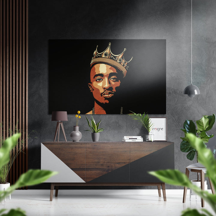 Tupac Brushed Aluminium Dibond Wall Art.