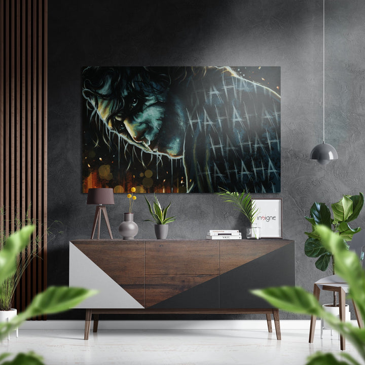 Joker Brushed Aluminium Dibond Wall Art.