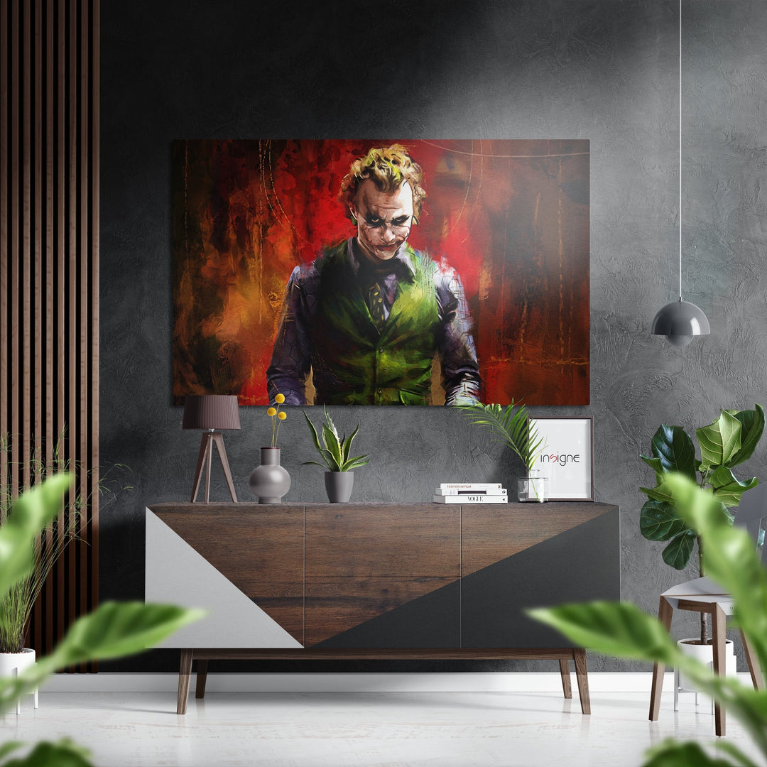 Joker Brushed Aluminium Dibond Wall Art.