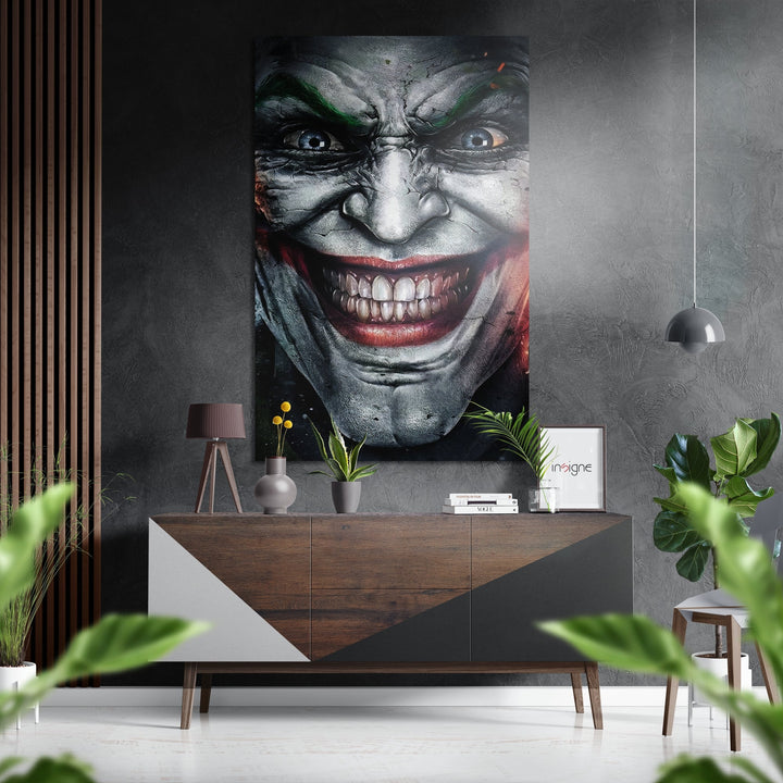 Joker Brushed Aluminium Dibond Wall Art.