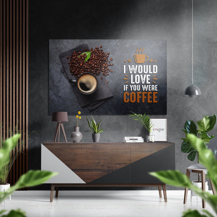 Coffee Brushed Aluminium Dibond Wall Art.