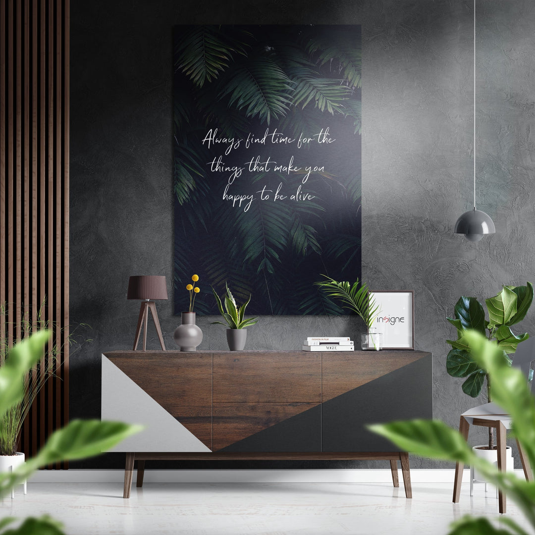 Find Your Time Brushed Aluminium Dibond Wall Art.