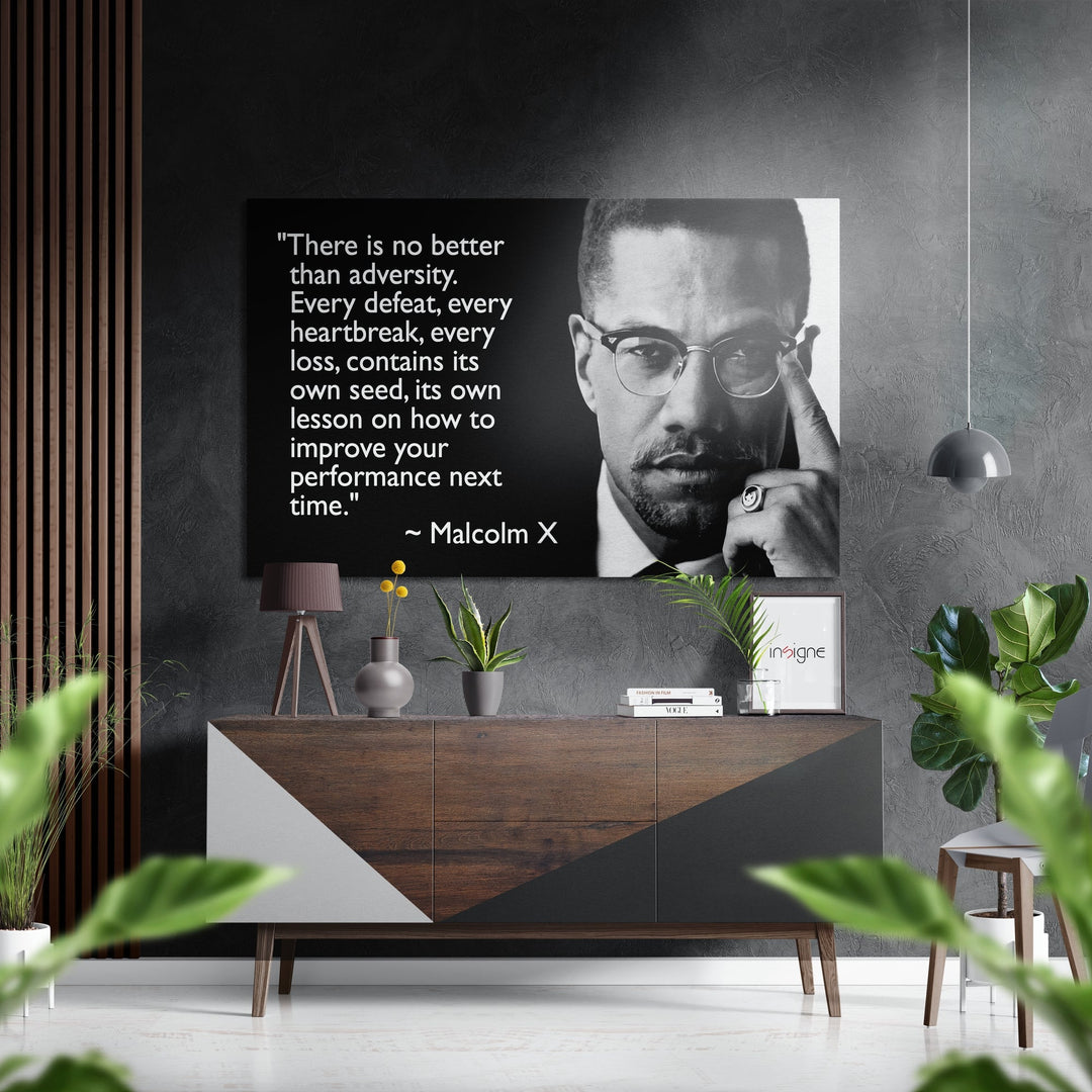 Words of Malcolm Brushed Aluminium Dibond Wall Art.